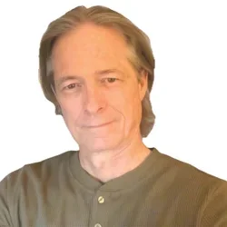 male in olive green shirt